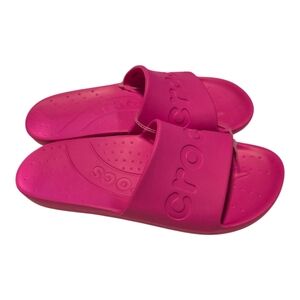 NWT CROCS Slides M7 W9 Pink Slides Slip Ons